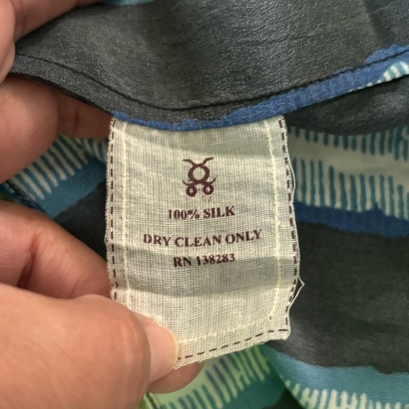 Figue 'Maya' Ruffle Sleeve Drawstring Waist Maxi Blue Stripe Dress Size‎ Medium - Picture 8 of 8